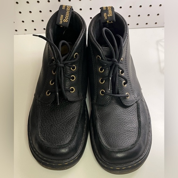 Doc Martens Austin Moc Toe Boots AW004 Black Leather Lace 90s Gorpcore EUC M8 W9 main image 14